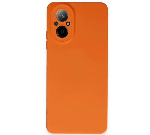 Realme 12 Lite Kılıf Nano içi Kadife Silikon - Turuncu