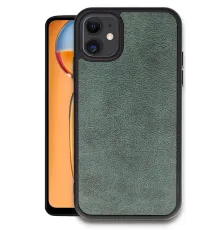 Apple iPhone 11 Kılıf Aras Deri Kapak - Koyu Yeşil