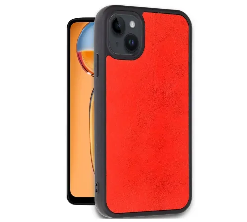Apple iPhone 14 Kılıf Aras Deri Kapak - Kırmızı