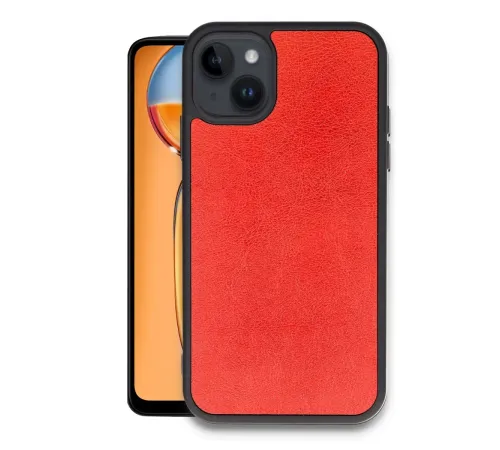 Apple iPhone 14 Kılıf Aras Deri Kapak - Kırmızı