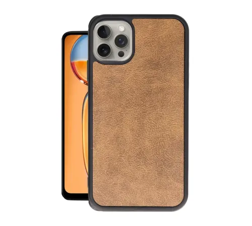 Apple iPhone 14 Pro Kılıf Aras Deri Kapak - Taba