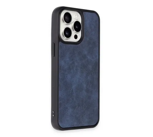 Apple iPhone 15 Pro Kılıf Aras Deri Kapak - Lacivert