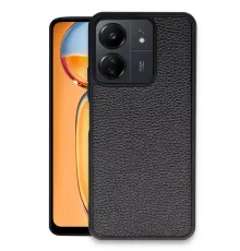 Xiaomi Redmi 13C Kılıf Aras Deri Kapak - Siyah