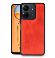 Xiaomi Redmi 13C Kılıf Aras Deri Kapak - Kırmızı