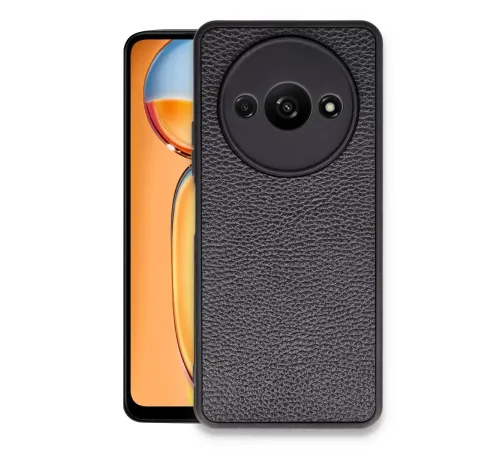 Xiaomi Redmi A3 4G Kılıf Aras Deri Kapak - Siyah
