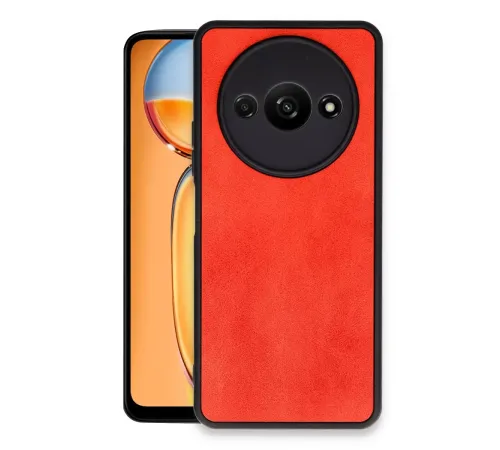 Xiaomi Redmi A3 4G Kılıf Aras Deri Kapak - Kırmızı