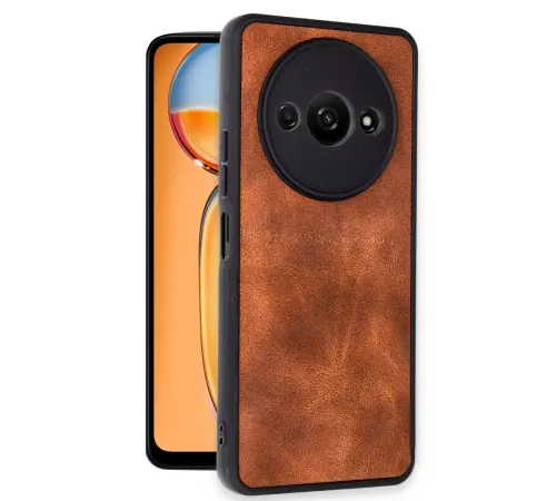 Xiaomi Redmi A3 4G Kılıf Aras Deri Kapak - Taba