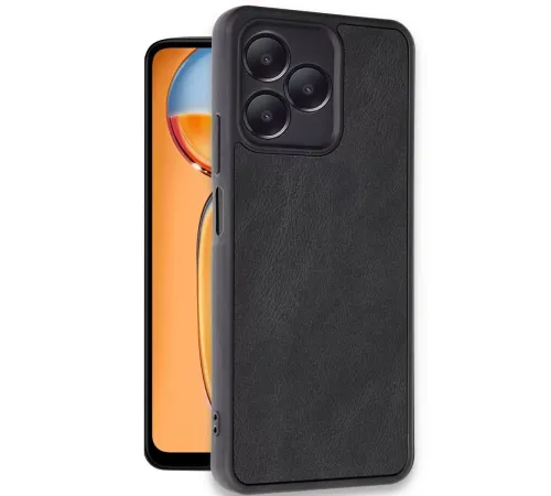 Realme Note 50 4G Kılıf Aras Deri Kapak - Siyah