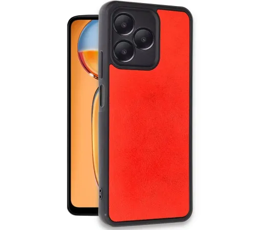 Realme Note 50 4G Kılıf Aras Deri Kapak - Kırmızı
