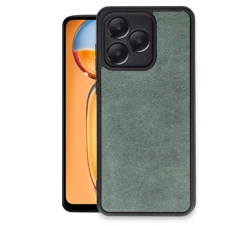 Realme Note 50 4G Kılıf Aras Deri Kapak - Koyu Yeşil