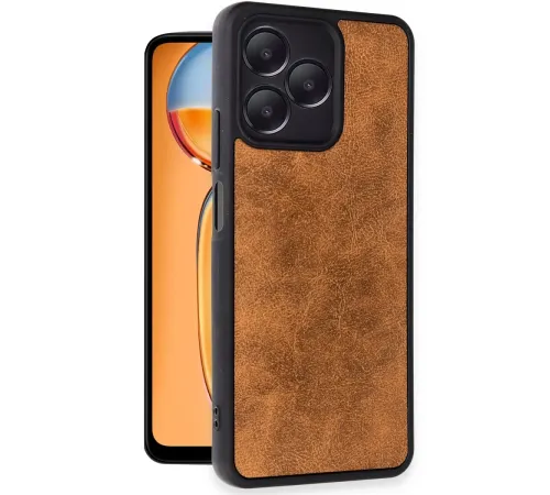 Realme Note 50 4G Kılıf Aras Deri Kapak - Taba