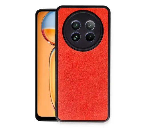 Realme 12 5G Kılıf Aras Deri Kapak - Kırmızı