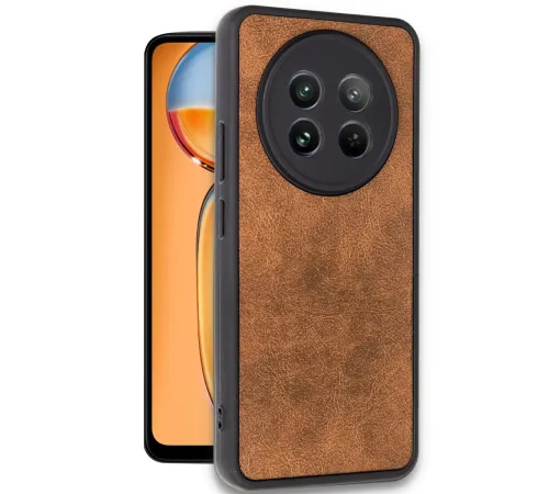 Realme 12 5G Kılıf Aras Deri Kapak - Taba