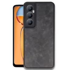 Realme C65 Kılıf Aras Deri Kapak - Siyah