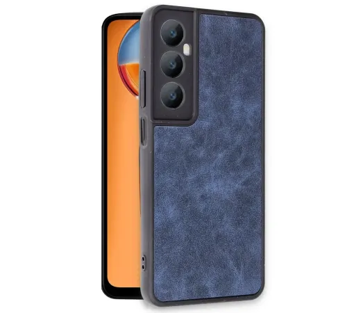 Realme C65 Kılıf Aras Deri Kapak - Lacivert