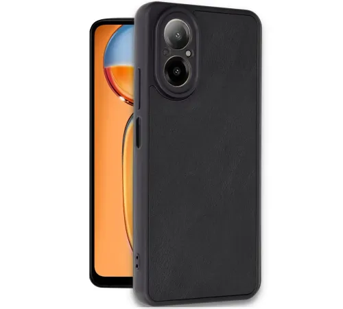 Realme 12 Lite Kılıf Aras Deri Kapak - Siyah