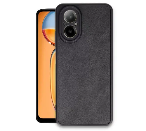 Realme 12 Lite Kılıf Aras Deri Kapak - Siyah