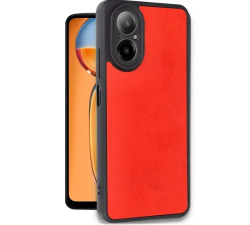Realme 12 Lite Kılıf Aras Deri Kapak - Kırmızı