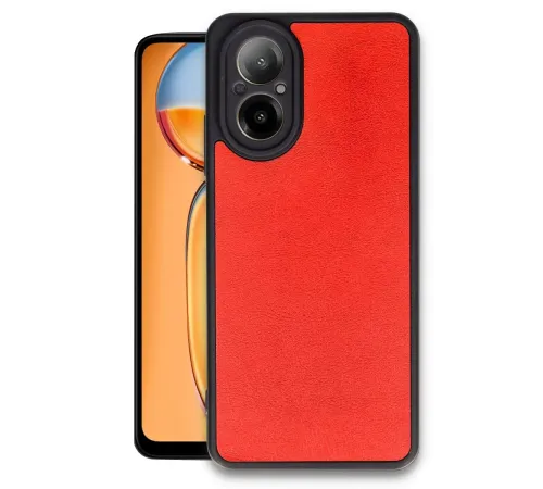 Realme 12 Lite Kılıf Aras Deri Kapak - Kırmızı