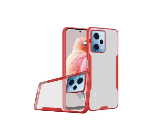 Xiaomi Redmi Note 12 5G Kılıf Platin Silikon - Kırmızı