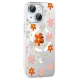 Apple iPhone 15 Floral Magsafe Kapak - Turuncu