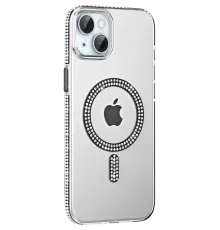 Apple iPhone 14 Move Taşlı Magsafe Kapak - Siyah