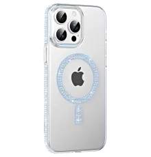 Apple iPhone 14 Pro Max Move Taşlı Magsafe Kapak - Mavi