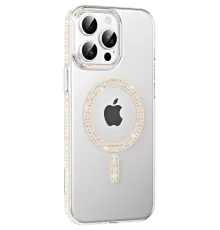 Apple iPhone 14 Pro Max Move Taşlı Magsafe Kapak - Pembe
