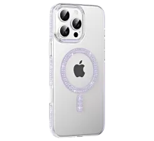 Apple iPhone 16 Pro Move Taşlı Magsafe Kapak - Lila