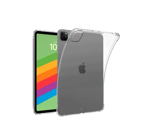 Apple iPad Pro 13 (2024) Kılıf Anti Shock Tablet Silikon - Şeffaf