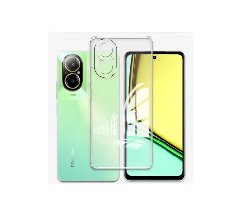Realme 12 Lite Kılıf Lüx Şeffaf Silikon