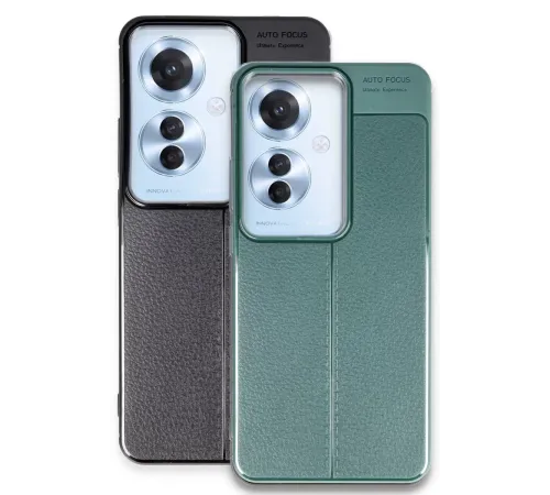 Reno 11F Kılıf Auto Focus Kapak - Koyu Yeşil