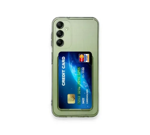 Samsung Galaxy M15 Kılıf Kart Şeffaf Silikon - Şeffaf