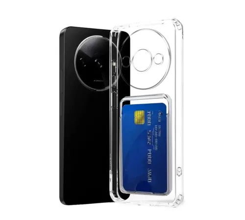 Xiaomi Redmi A3 4G Kılıf Kart Şeffaf Silikon - Şeffaf