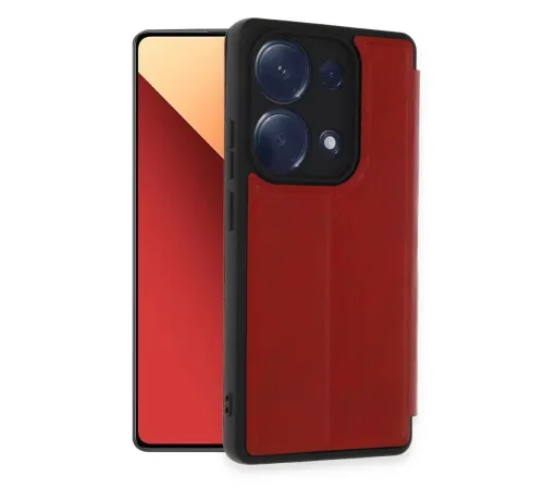 Xiaomi Redmi Note 13 Pro 4G Kılıf Flip Cover - Kırmızı