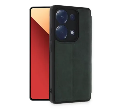 Xiaomi Redmi Note 13 Pro 4G Kılıf Flip Cover - Koyu Yeşil