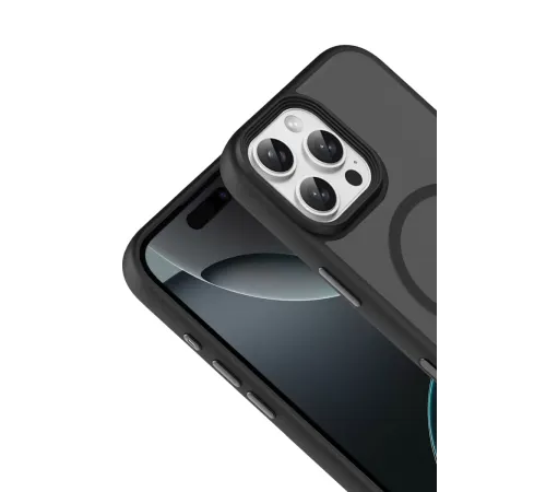 Apple iPhone 16 Pro Max Megane Magsafe Kapak - Siyah