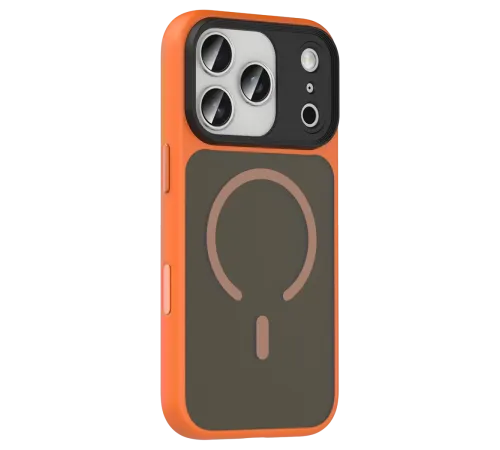 Apple iPhone 17 Pro Max Megane Magsafe Kapak - Turuncu