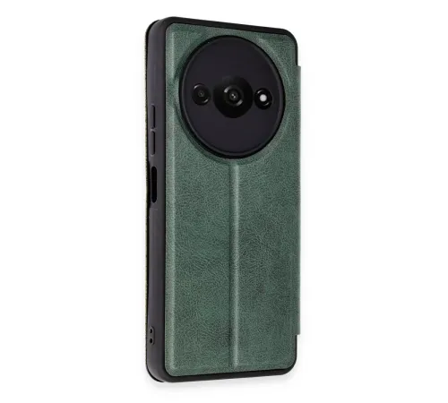 Xiaomi Redmi A3 4G Kılıf Flip Cover - Koyu Yeşil