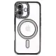 Apple iPhone 16 Kılıf Joke Simli Magneticsafe Kılıf - Siyah