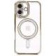 Apple iPhone 16 Kılıf Joke Simli Magneticsafe Kılıf - Gold