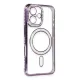 Apple iPhone 16 Kılıf Joke Simli Magneticsafe Kılıf - Derin Mor