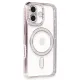 Apple iPhone 16 Kılıf Joke Simli Magneticsafe Kılıf - Pembe