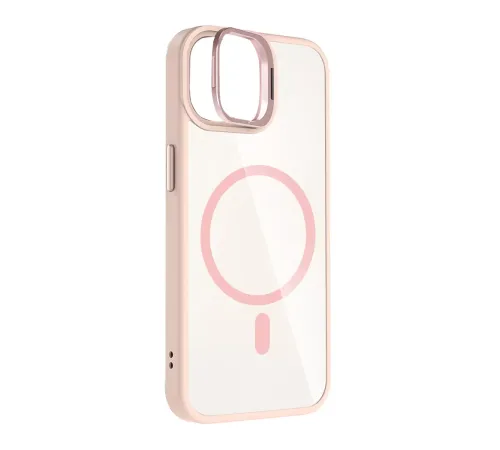 Apple iPhone 11 Remim Lensli Magsafe Standlı Kapak - Pembe