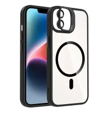 Apple iPhone 11 Remim Lensli Magsafe Standlı Kapak - Siyah