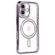 Apple iPhone 16 Plus Kılıf Joke Simli Magneticsafe Kılıf - Derin Mor
