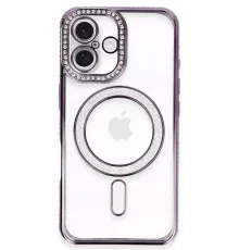 Apple iPhone 16 Plus Kılıf Joke Simli Magneticsafe Kılıf - Derin Mor