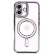 Apple iPhone 16 Plus Kılıf Joke Simli Magneticsafe Kılıf - Derin Mor