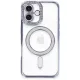 Apple iPhone 16 Plus Kılıf Joke Simli Magneticsafe Kılıf - Mavi