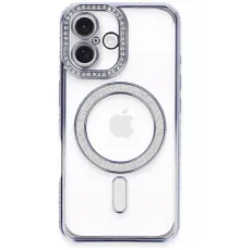 Apple iPhone 16 Plus Kılıf Joke Simli Magneticsafe Kılıf - Mavi